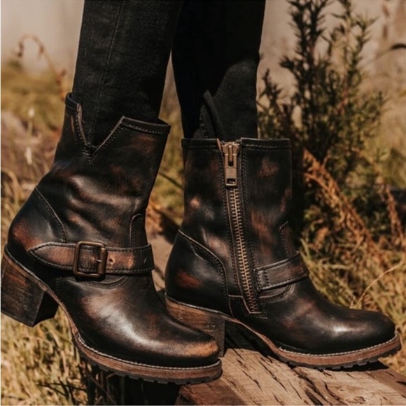 Freebird Carlito Boot in Distressed Black Leather Size 8 - Picture 2 of 16